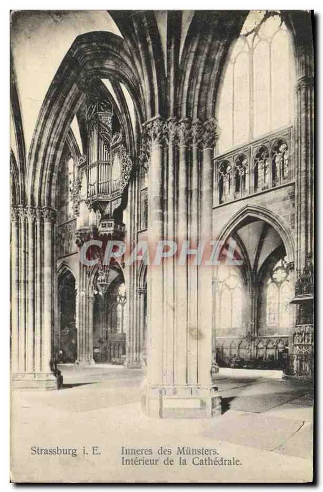 Strasbourg i. E. — Interior da Catedral — Kunstverlag Artmann Strasbourg i. E. - Frente