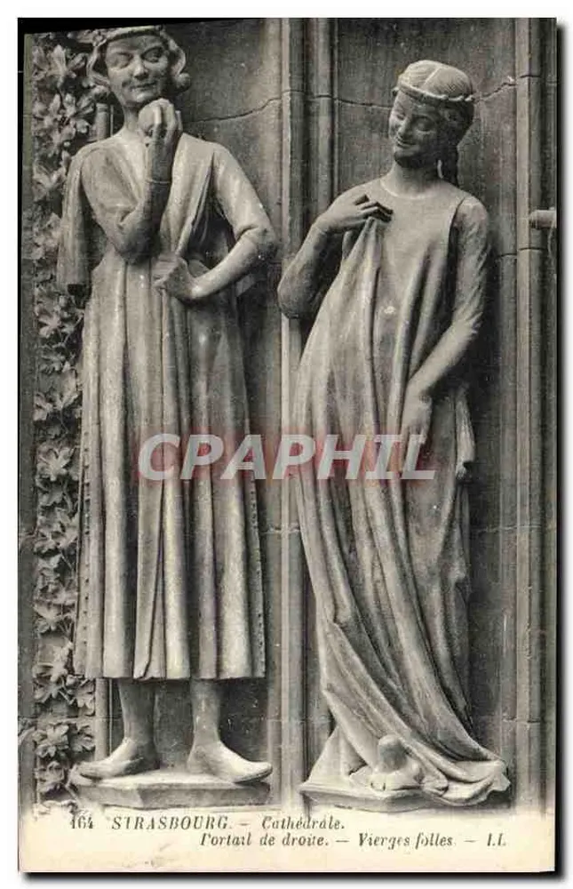 Straßburg - Kathedrale - Rechter Portal - Madonna - L.I. - Vorderseite
