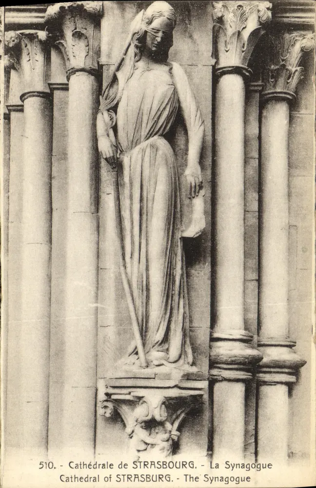 Statue der Synagoge - Kathedrale von Straßburg - Serie 510 - Vorderseite