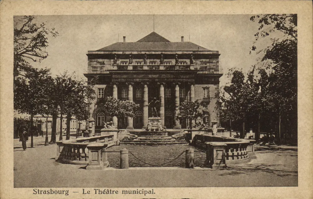 Strasbourg — Le Théâtre municipal — éditeur : Maison d'édition d'Art Abacien, Strasbourg, rue Gustave Doré - Vorderseite