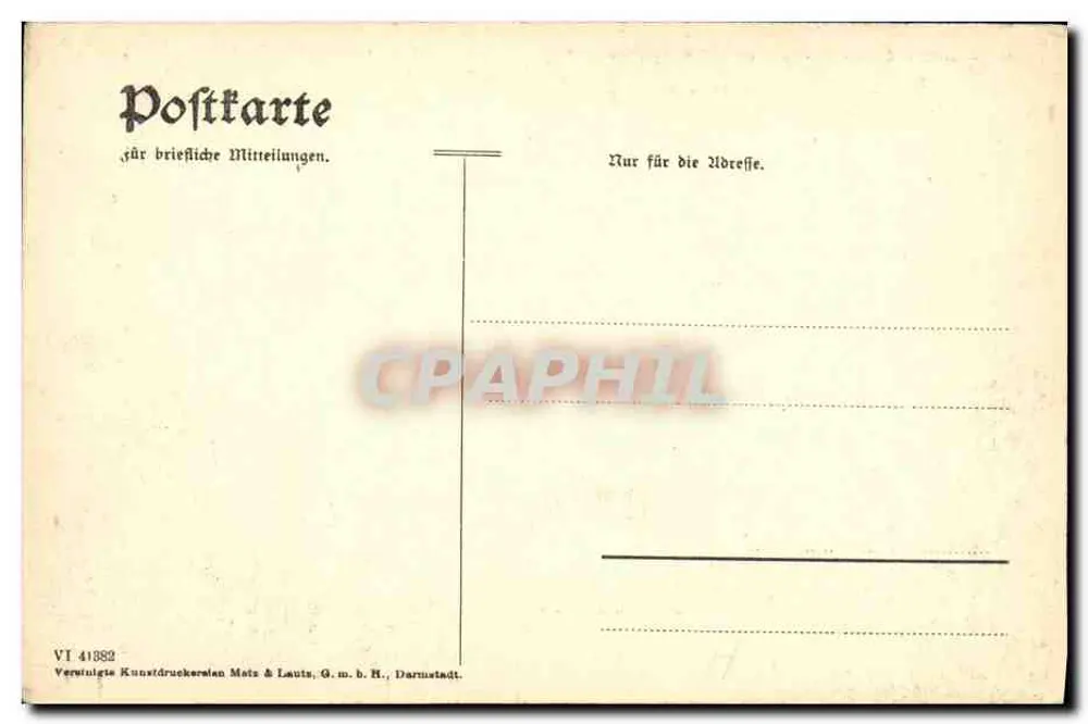 Estrasburgo i. E. — Palácio Imperial e Ministério — Verwaltungsdruckerei Mats & Lauts, G.m.b.H., Darmstadt - Verso