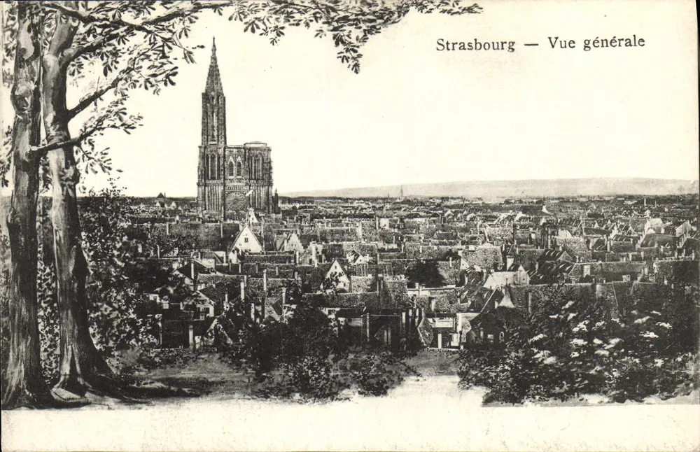 Strasbourg — Vista geral — Edição Alsaciana Paulius & Rech, Strasbourg - Frente