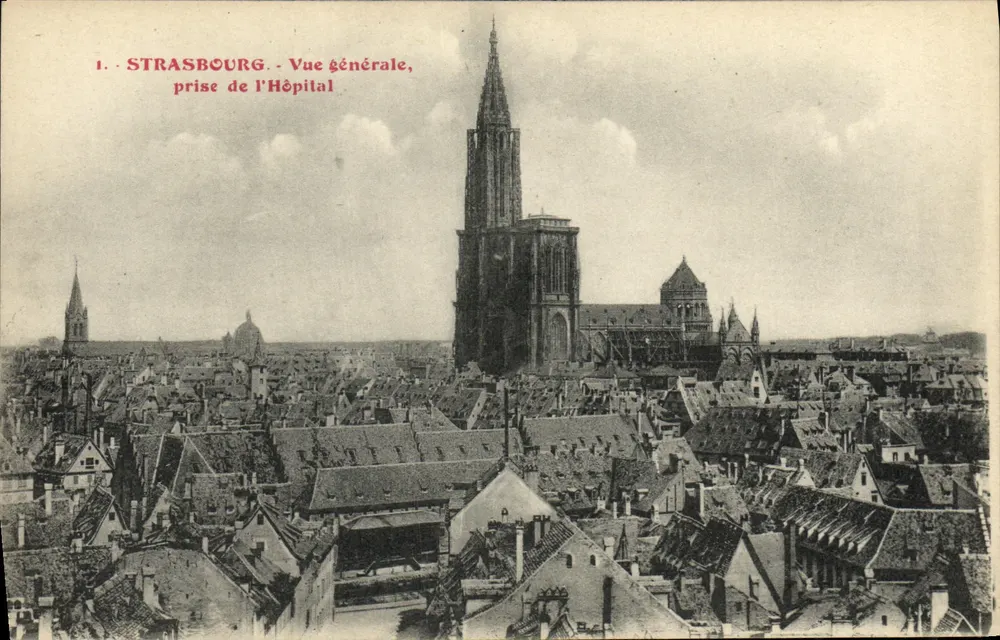 Straßburg — Allgemeiner Blick, aufgenommen vom Krankenhaus - Vorderseite
