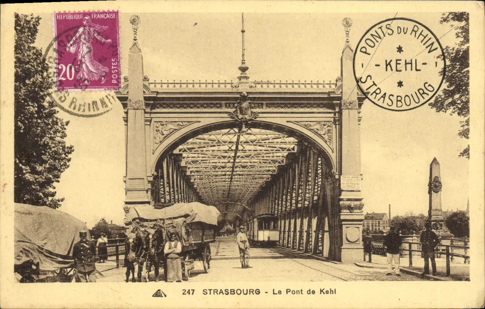 Estrasburgo - O Ponte de Kehl — editor CP DEN ARTS PHOTOGRAPHIQUES - STRASBOURG-SCHLITZIGHEIM, n° 247 - Frente