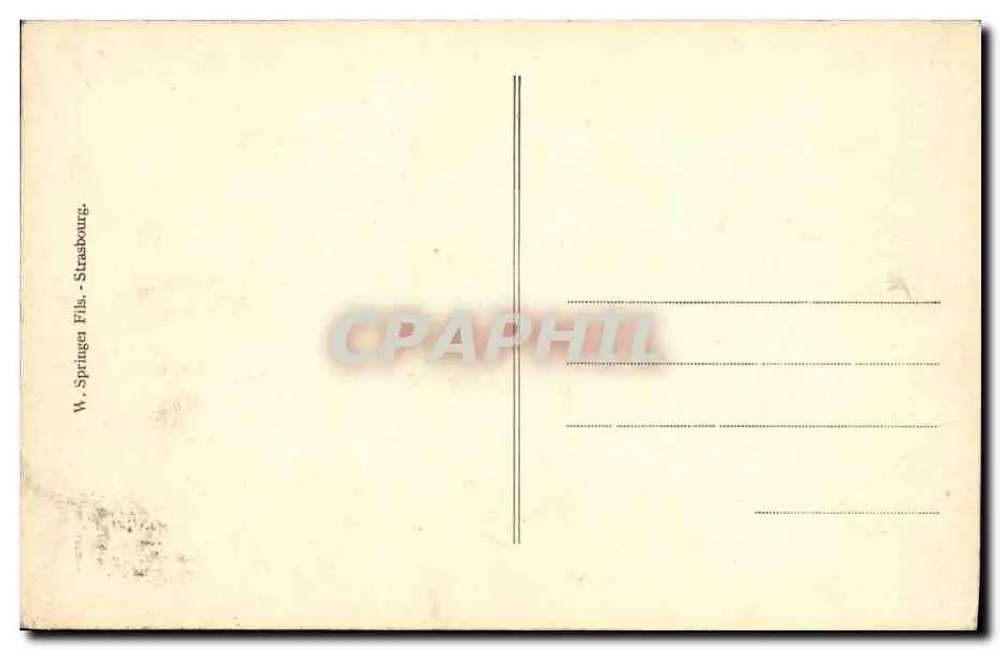 Estrasburgo - Quai dos Pescadores — editor W. Springer Fils, Estrasburgo - Verso
