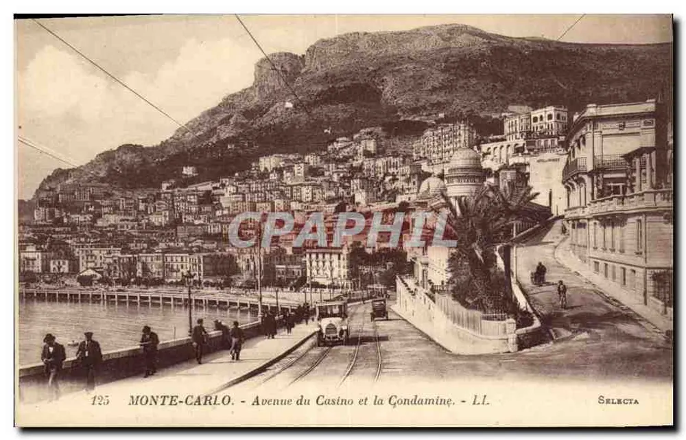 Monte-Carlo - Avenue du Casino und die Condamine - Selecta - Vorderseite
