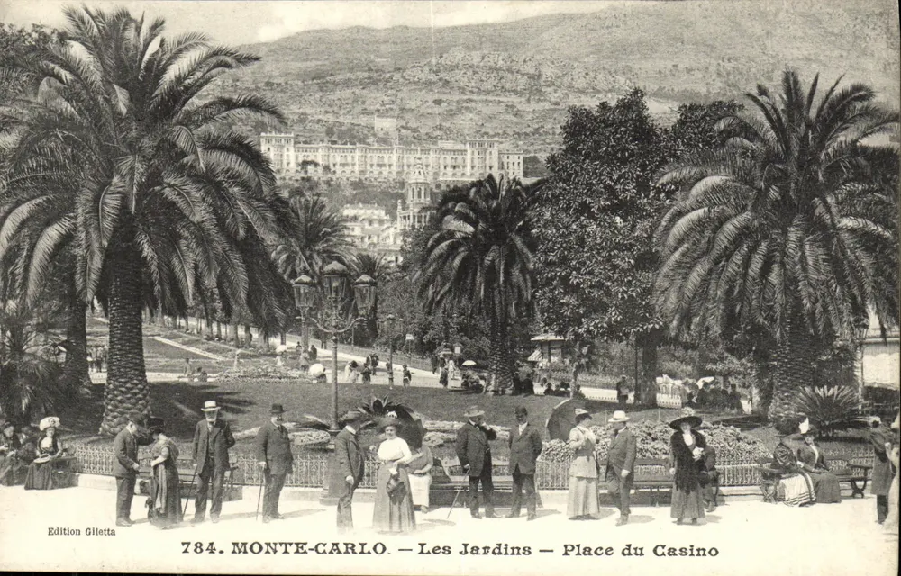 Monte-Carlo — Die Gärten — Place du Casino — Edition Giletta n°784 - Vorderseite
