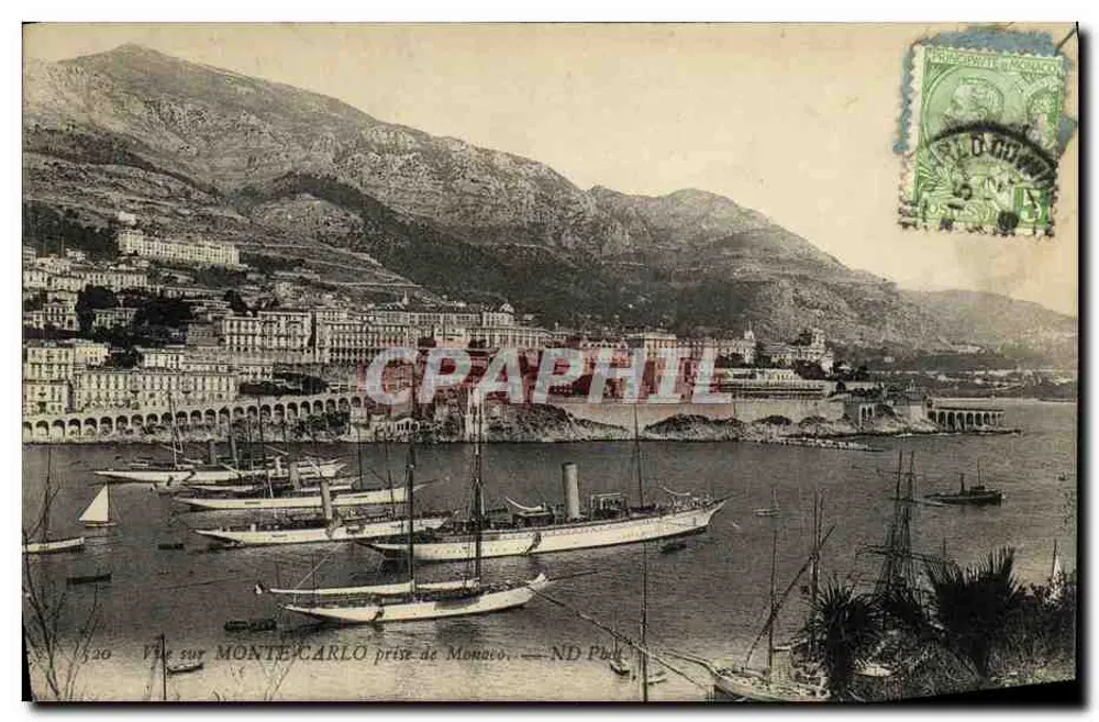Widok na MONTE-CARLO z Monako — ND Phil - Awers