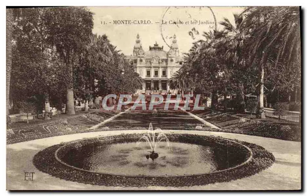 Monte-Carlo — Das Casino und die Gärten — Éditions Frédéric Laurent, Nice, n°13 - Vorderseite