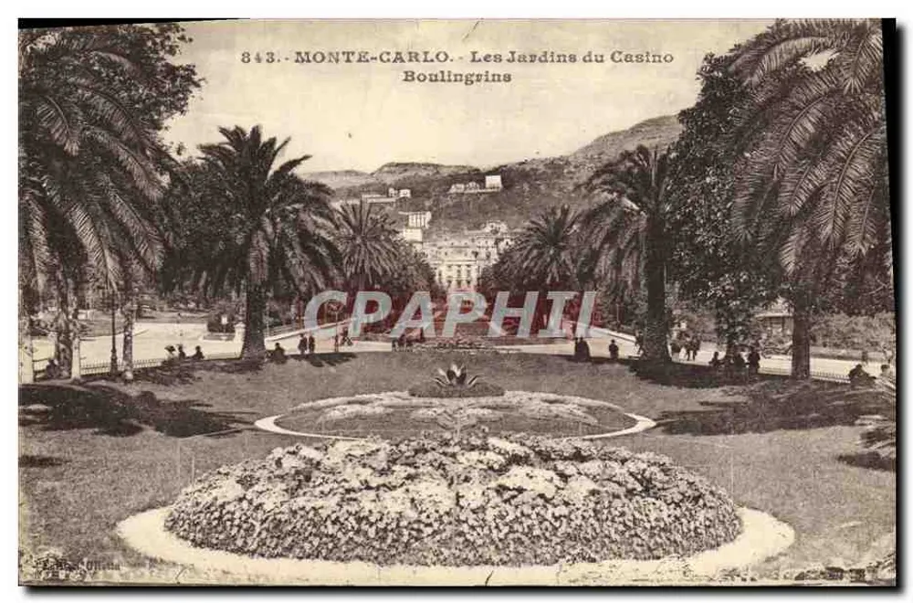 Monte-Carlo - Die Gärten des Boulingrins-Casinos — Verlag: B. C. Nîce 500 - Vorderseite