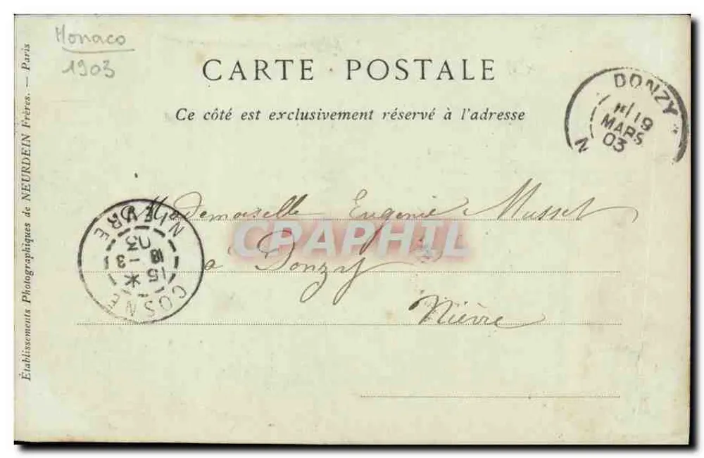 Cassino de Monte-Carlo — A Fachada — Ed. Lapill Collections ND. Fot. - Verso