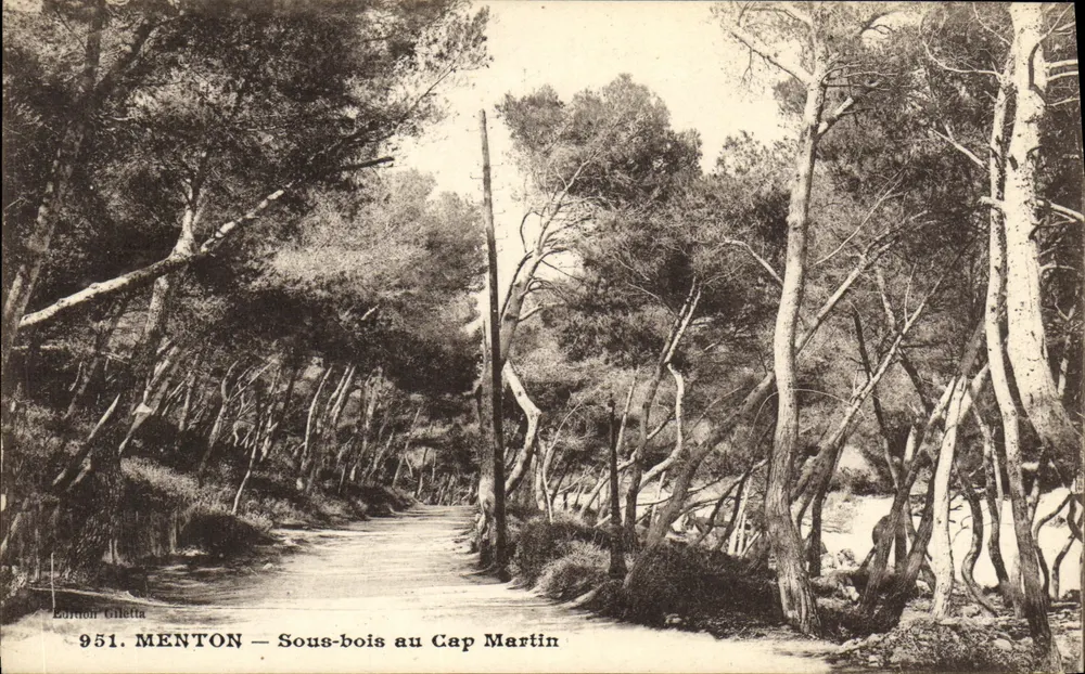Menton — Subsolo no Cap Martin — Edição Gilletta, n° 951 - Frente