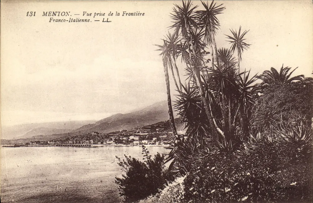 Menton — Ansicht vom französisch-italienischen Grenzpunkt — LL. — Nr. 131 - Vorderseite
