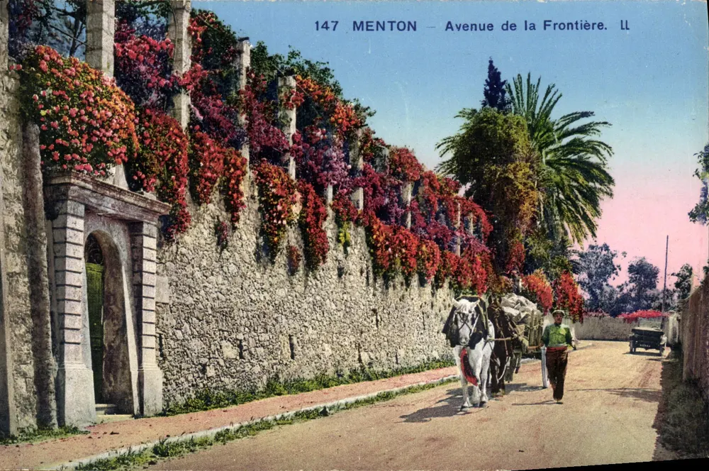 Menton — Avenida da Fronteira — editor LL, n° 147 - Frente