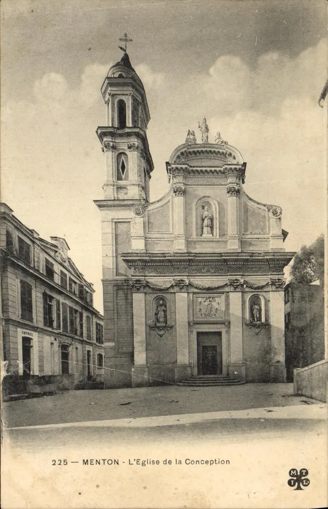 Menton - A Igreja da Conceição — editor MTLE, n° de série 225 - Frente