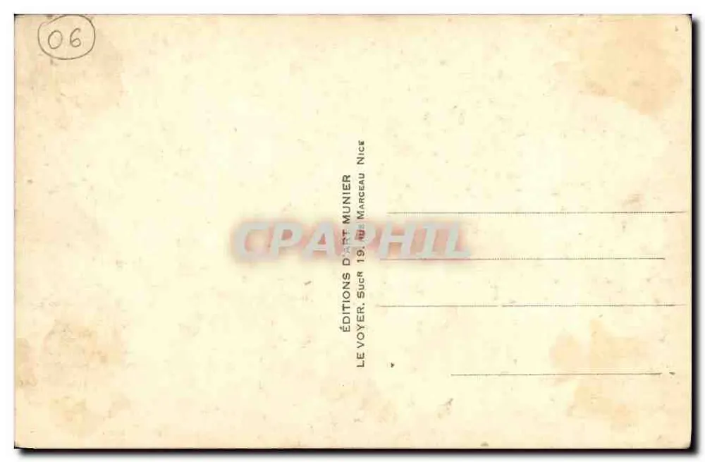 Menton — Visão geral tirada do Cap Martin — Edições D'Art Munier - Verso
