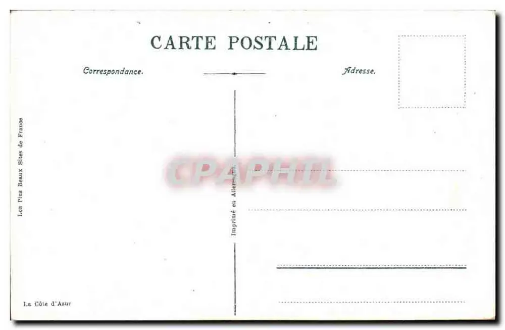 Menton. Der Öffentliche Garten und die Berge von Ste. Agnès. — Serie 386 — Verlag: Les Fita Beaux Sites de France - Rückseite