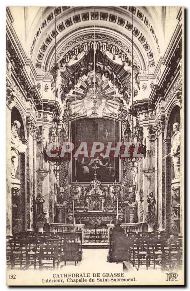 Kathedrale von Grasse — Innenansicht, Kapelle des Heiligen Sakraments — Neucrein Frères, n° 132 - Vorderseite