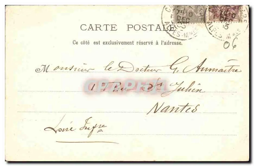 Castelo de Saint-Honorat — Cannes — P. L. Maillan, edição Cannes - 1088 - Verso