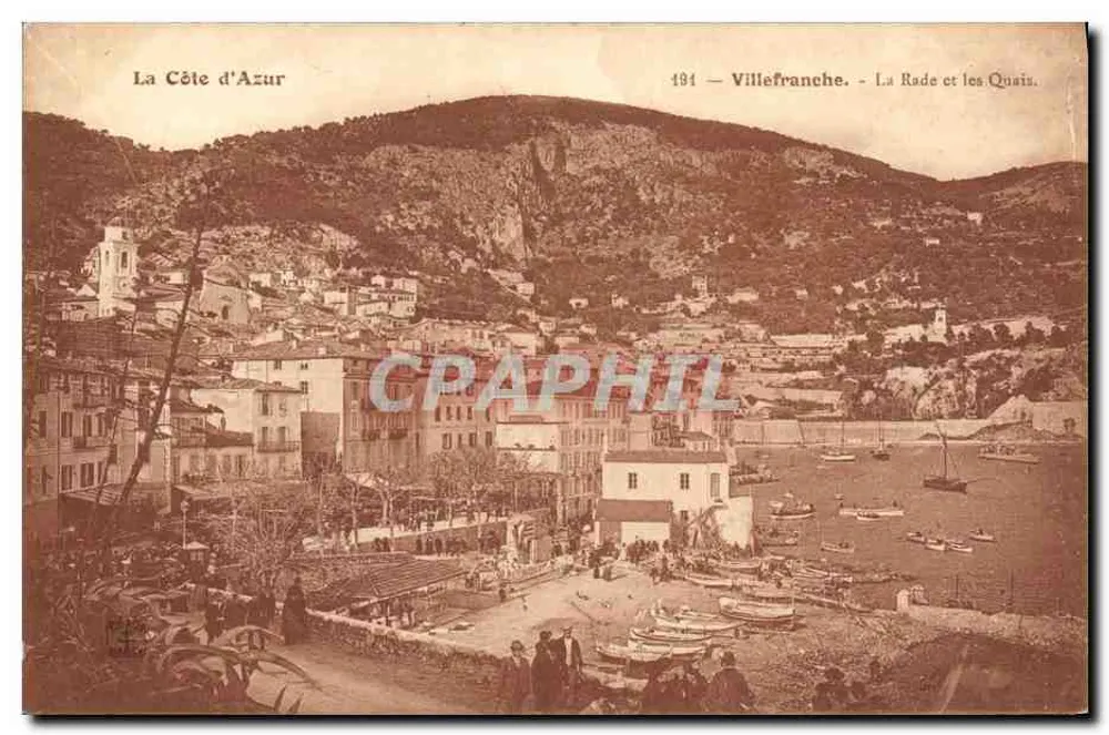 Villefranche - Die Bucht und die Kai — La Côte d'Azur, n° 191 - Vorderseite