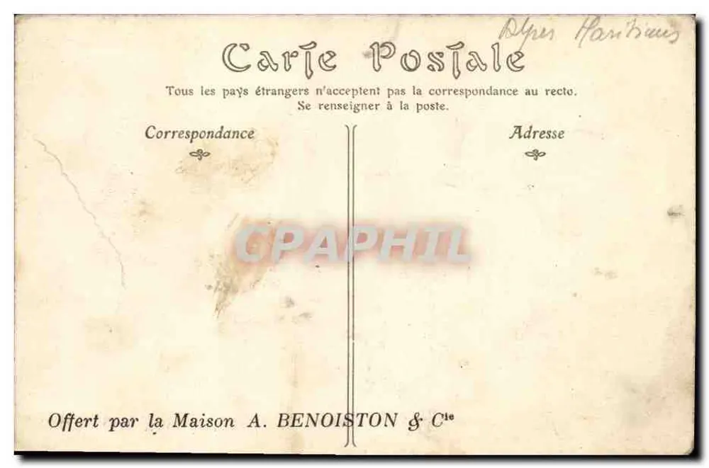 Villefranche-sur-Mer (Alpes-Maritimes) — Aufnahme vom Montalban — Verleger A. Benoiston & Cie, Nr. 767 - Rückseite