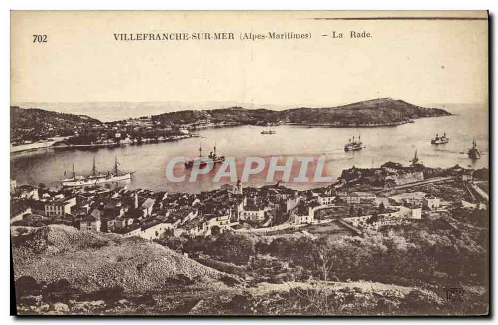 Villefranche-sur-Mer (Alpes-Maritimes) — La Rade — Éditeur Neurdein Frères, Paris - Recto