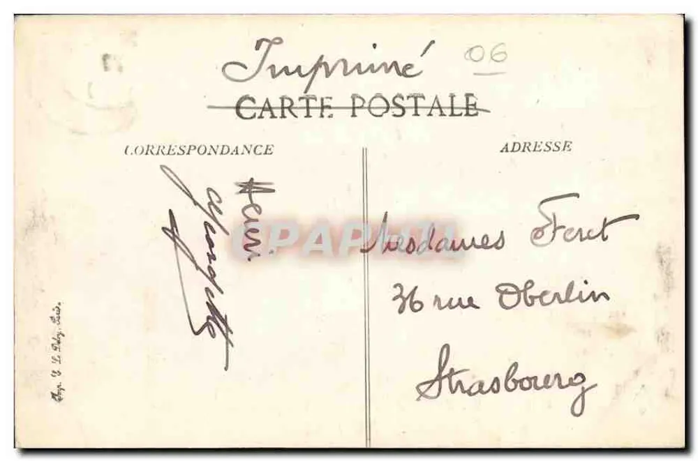 Côte d'Azur - Antibes — Panoramablick auf Fort-Carré — Verlag Drucker 06 - Rückseite