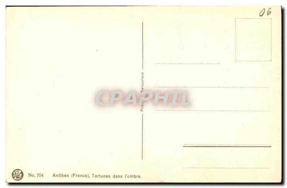 Antibes (França) — Tartanes na sombra — L. Gorman - Verso