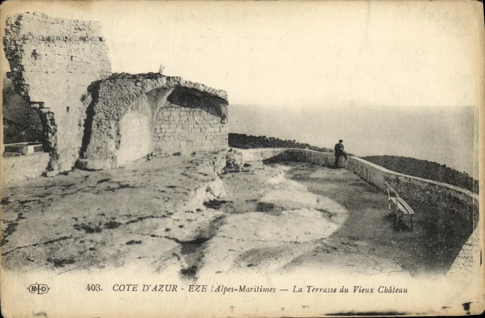 Eze (Alpes-Maritimes) — Die Terrasse des alten Schlosses — Verleger B.D. n°403 - Vorderseite