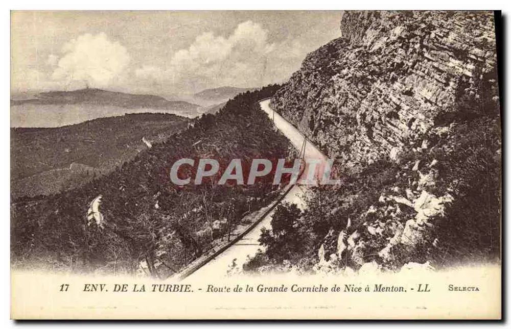 Umgebung von Turbie — Route der Grande Corniche von Nice nach Menton — Selecta - Vorderseite