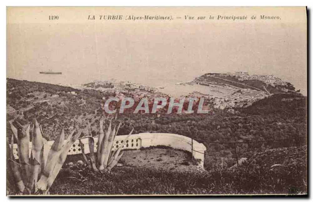 La Turbie (Alpes-Maritimes) — Ansicht der Prinzipalität Monaco — Verlag Anciens Neuphin et Cie, Paris - Vorderseite