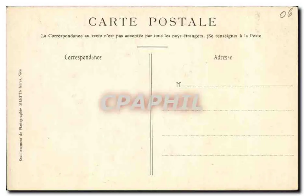 CANNES - Ile St-Honorat - Innenansicht des alten Schlosses — Künstlerische Sammlung, Nr. 437, fot. Faution Giletta - Rückseite