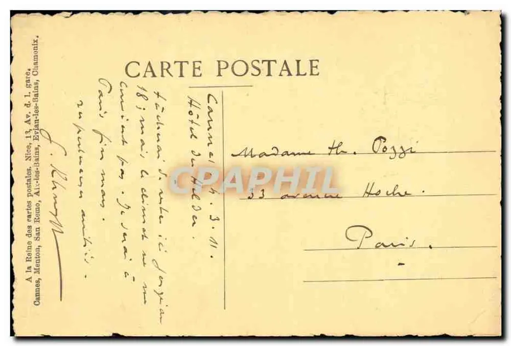 CANNES — Ile Saint-Honorat zwischen den Kiefern — Coll. RCH. BONNET - Rückseite