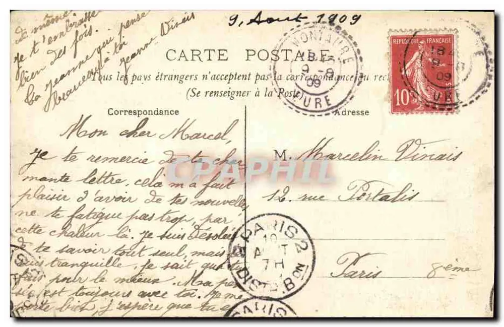 Montaure (Eure) — Vue générale — Éditeur : Editions Codullier, Tabacs - Verso