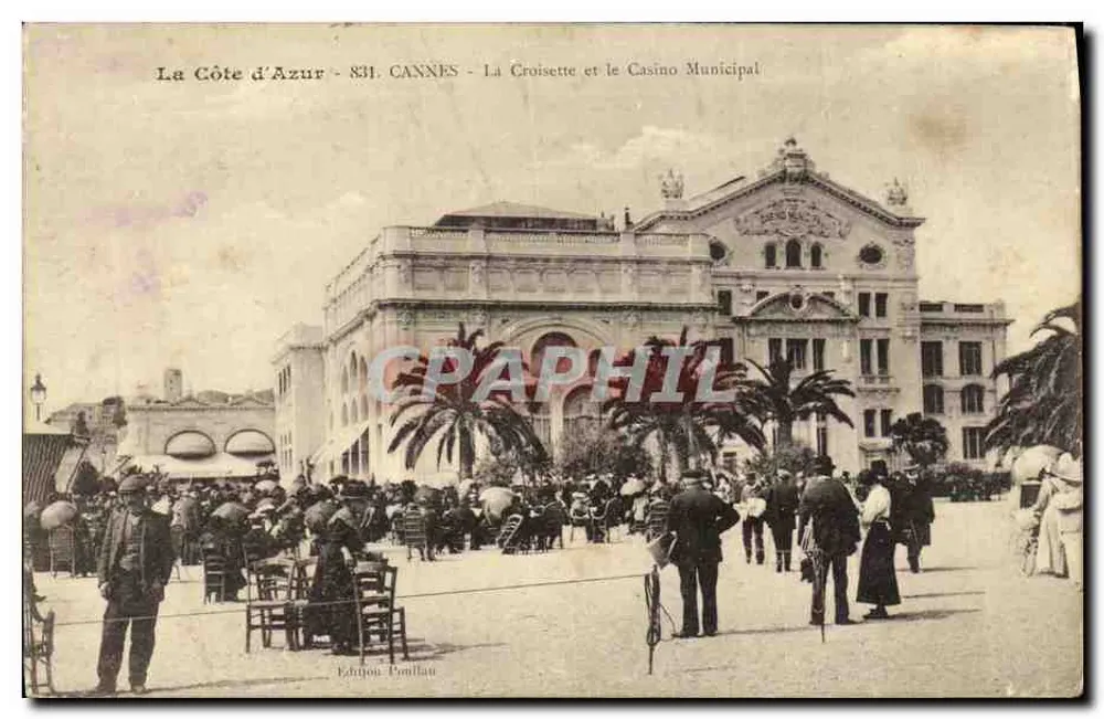 Cannes - La Croisette und das Municipale Casino — Ausgabe Poulain, Nr. 831 - Vorderseite