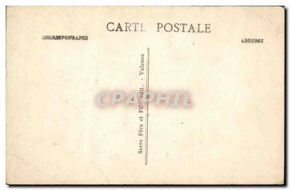 Saint-Marcel-les-Valence (Drôme) — Castelo de Plovier — editor Serre Père et Fils, Valence - Verso