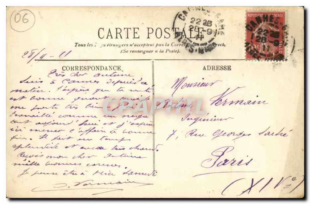 CANNES — Der Hafen und das Casino — LL. — n° 139 - Rückseite