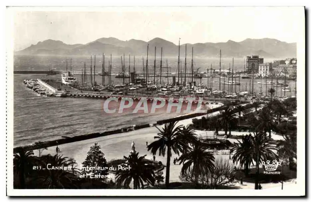 Cannes — Innenbereich des Hafens und der Estérel — Edition Cart Munier - Vorderseite