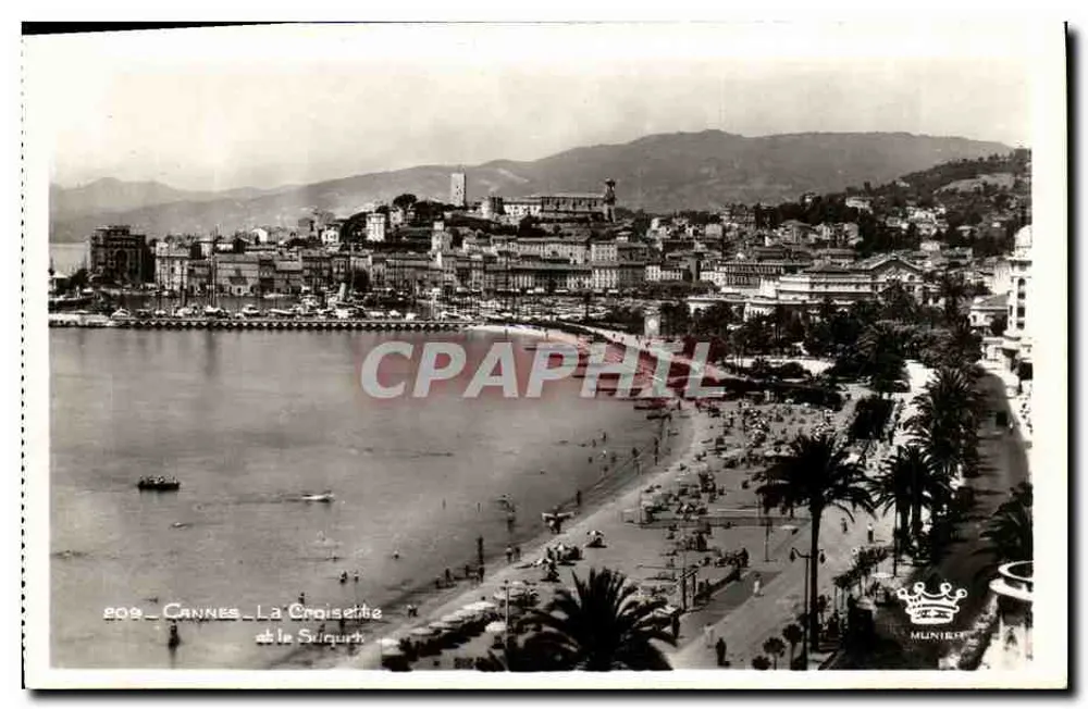 Cannes - A Croisette e o Suquet — Éditions d'Art Munier, n° 809 - Frente