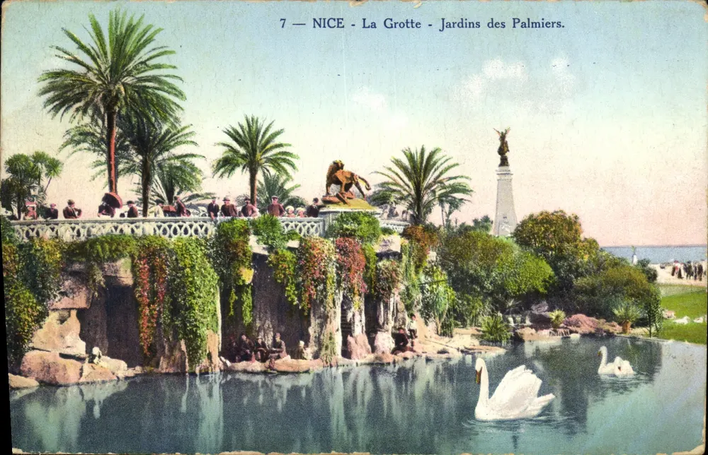NICE - A Gruta - Jardins dos Palmier — editor Cotton Billette, Nice, n°7 - Frente