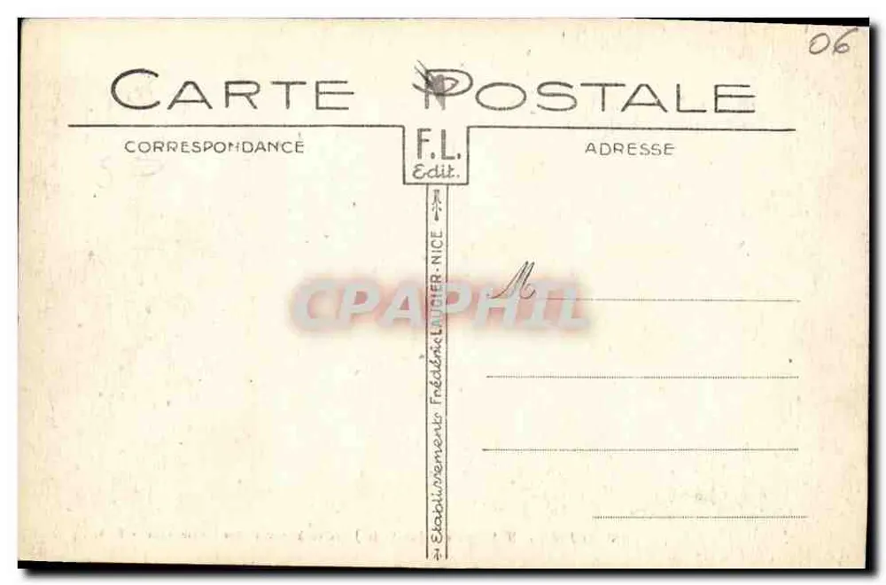 Nice (A.-M.) — O Palácio da Jetée visto através dos Chamerons — F. L. - Verso
