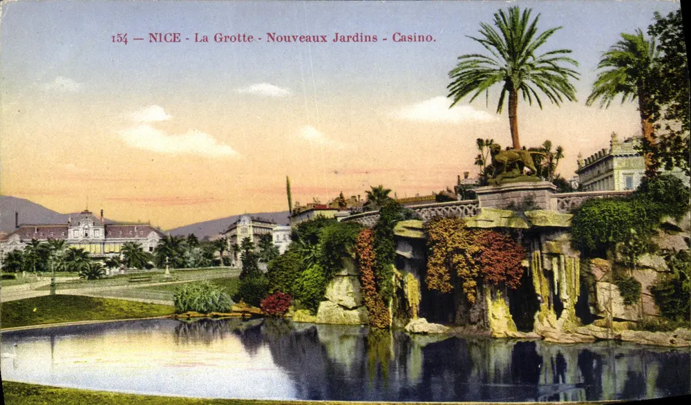 Nice - Die Höhle - Neue Gärten - Casino — Motillon Billetta Phot. Nice, n°154 - Vorderseite