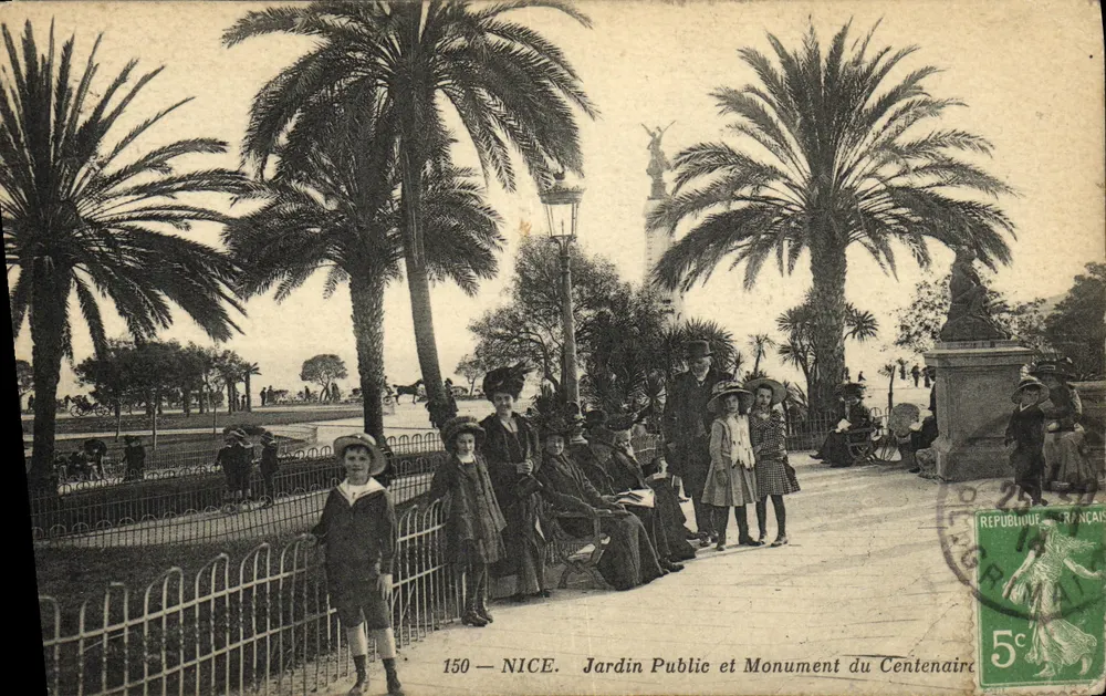 Nice — Öffentlicher Garten und Monument des Centennaires — Unbekannter Verlag, n° 150 - Vorderseite
