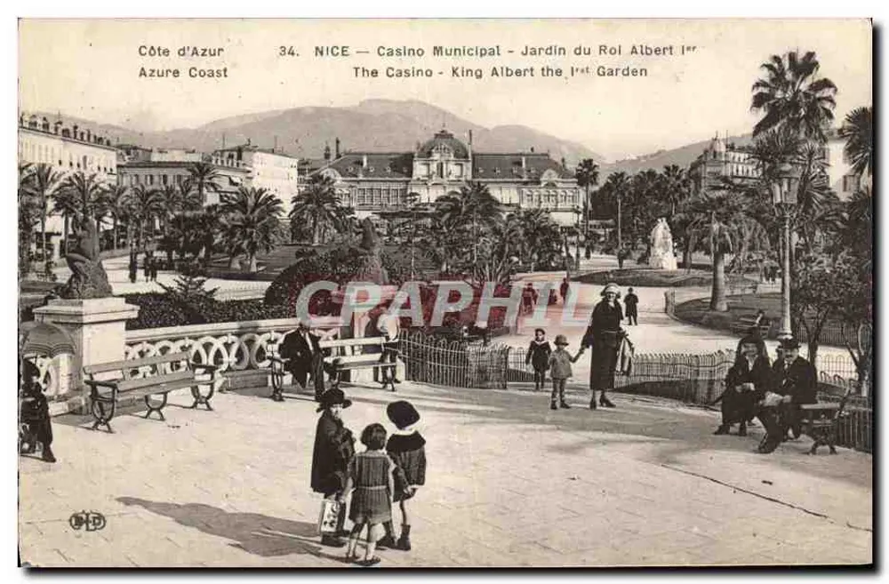 Nice — Municipal Casino - Garten des Königs Albert I — Edition Tairrez - Vorderseite