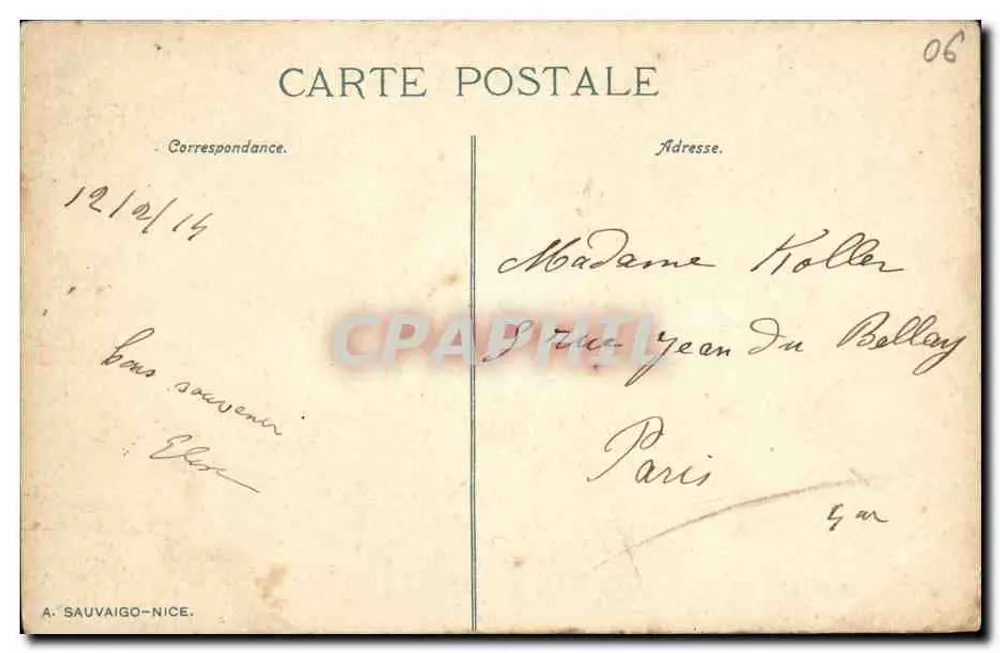 Nice. Les Lavandières du Paillon — ND. Phot. n°500 - Verso