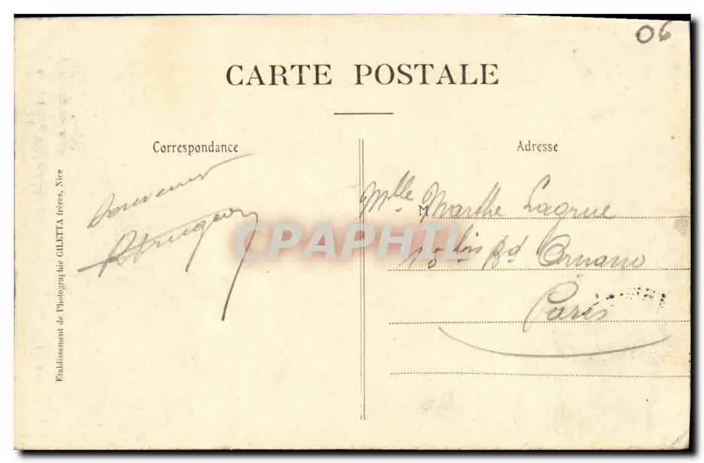 NICE — La Jetée-Promenade e i Palmeti — Giletta, NICE, n°98 - Verso