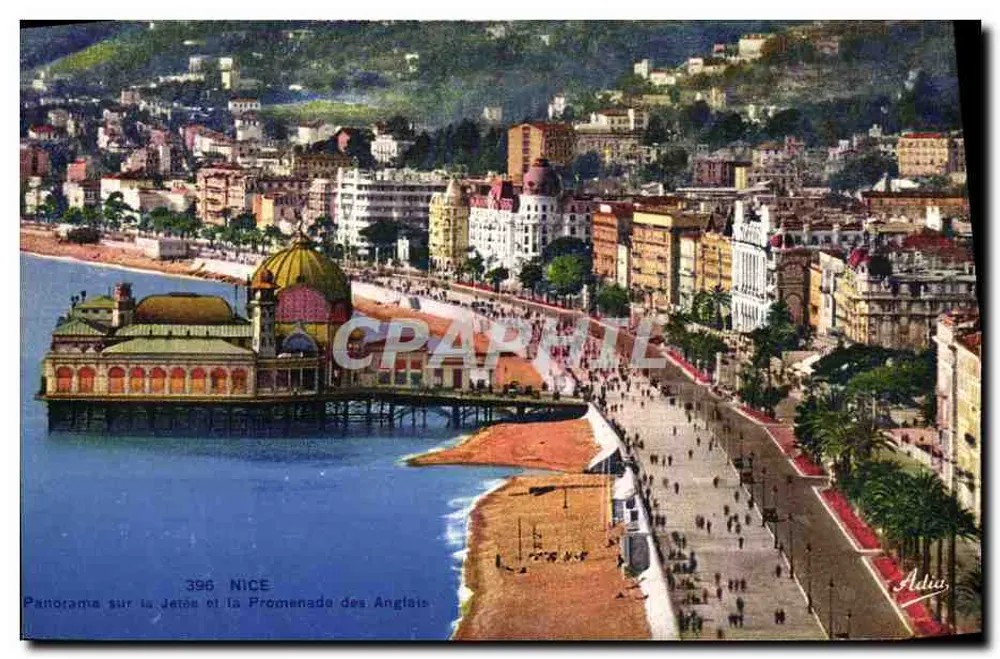 Nice - Panorama der Jetée und der Promenade des Anglais — Adelius, n°396 - Vorderseite