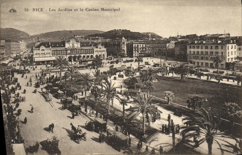 NICE - Die Gärten und das Municipale Casino — Seriennummer 55 - Vorderseite