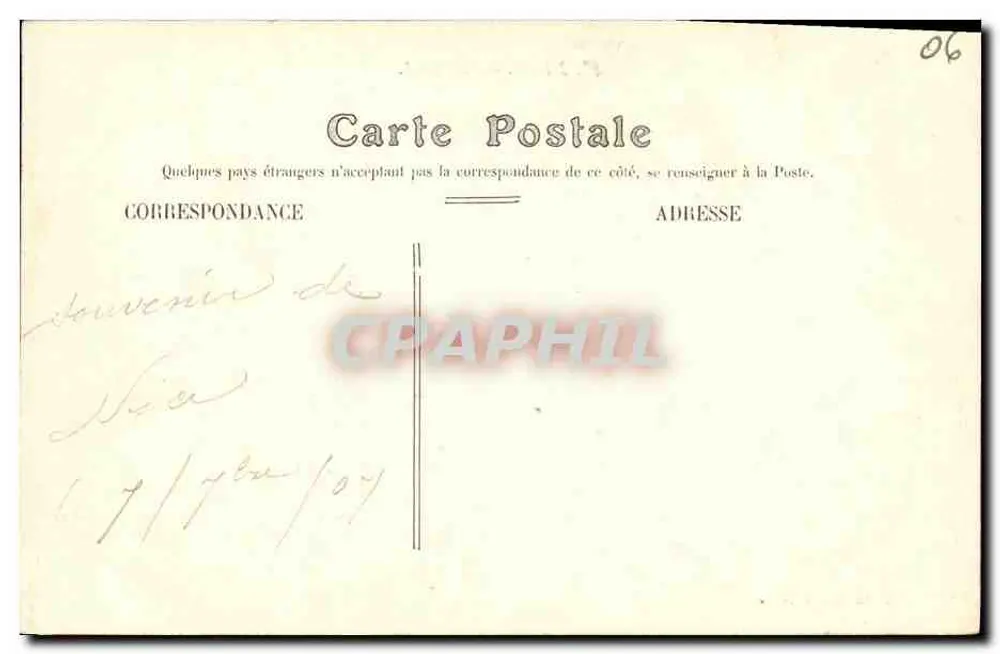 Nice — O Porto — Editora: Sociedade Anônima de Cartões Postais de Nice, n°47 - Verso