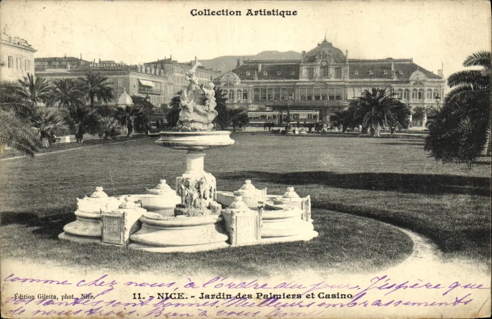 NICE - Garten der Palmen und Casino — Künstlerische Sammlung, Giletta-Ausgabe, Nr. 11 - Vorderseite